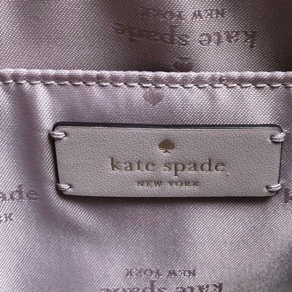 Kate Spade New York Leila Medium Crossbody Bag Pebbled Leather Cozy Gray NWT - Picture 11 of 16